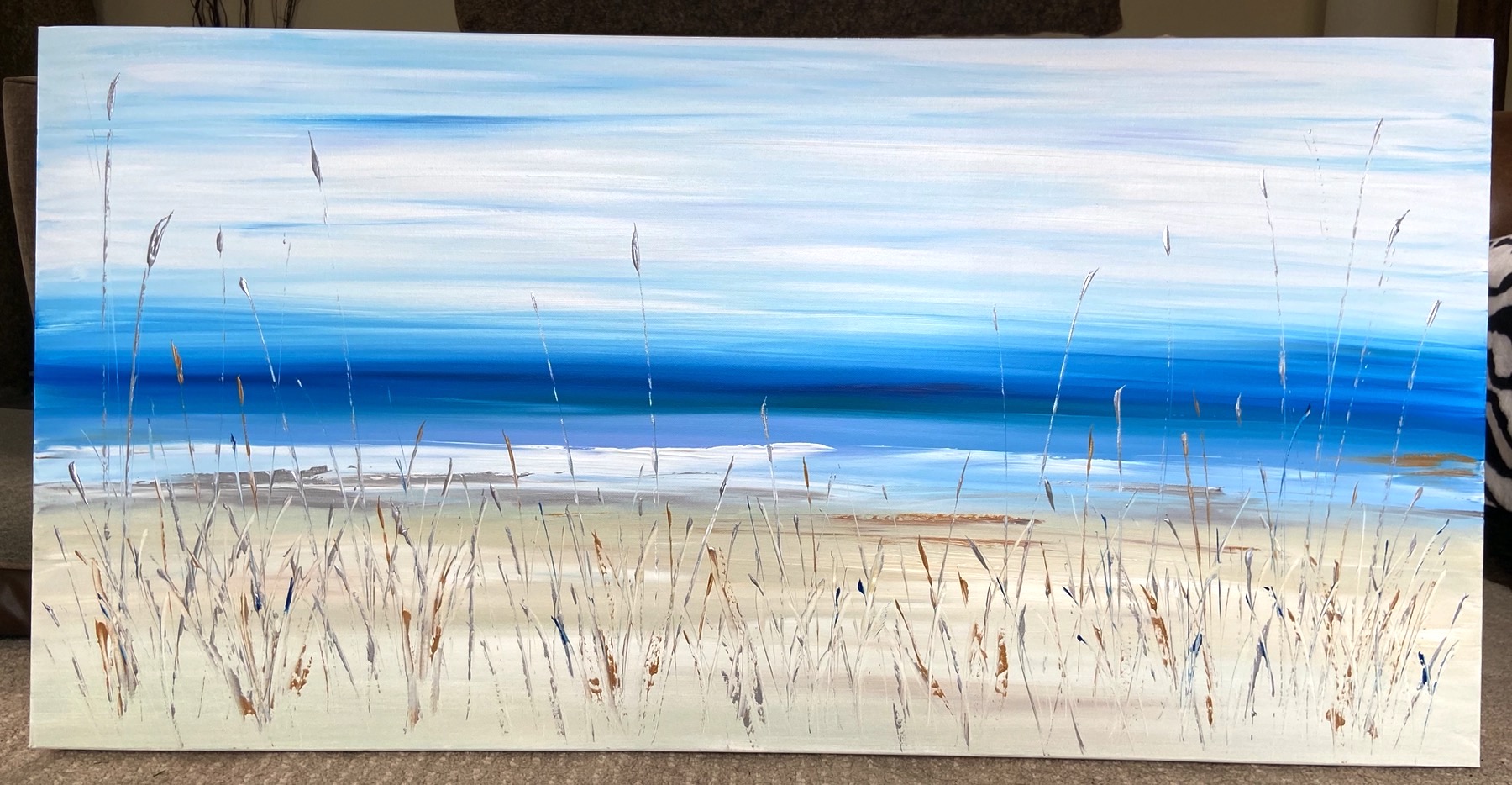 Cornish Dunes, a coastal painting by Jeanette James-Monk