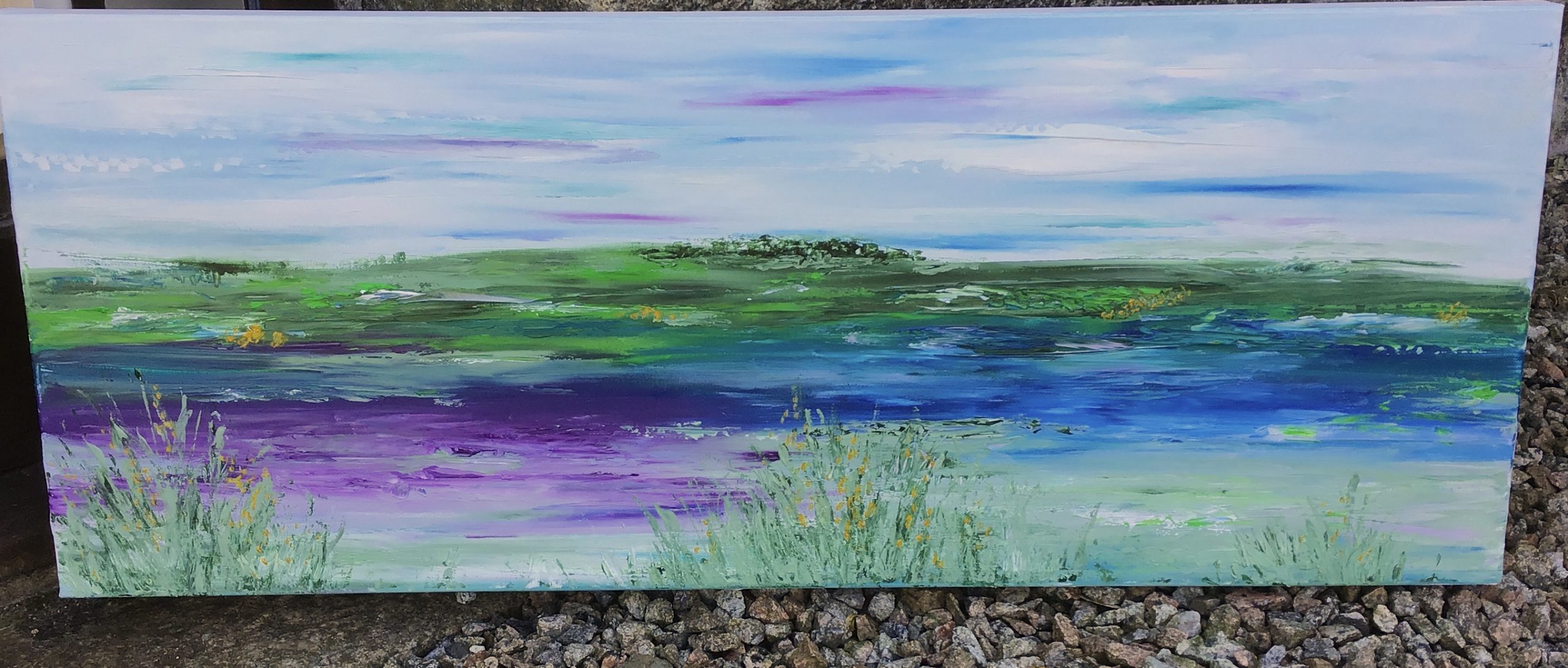 Lavender Fields — landscapes painting by Jeanette James-Monk